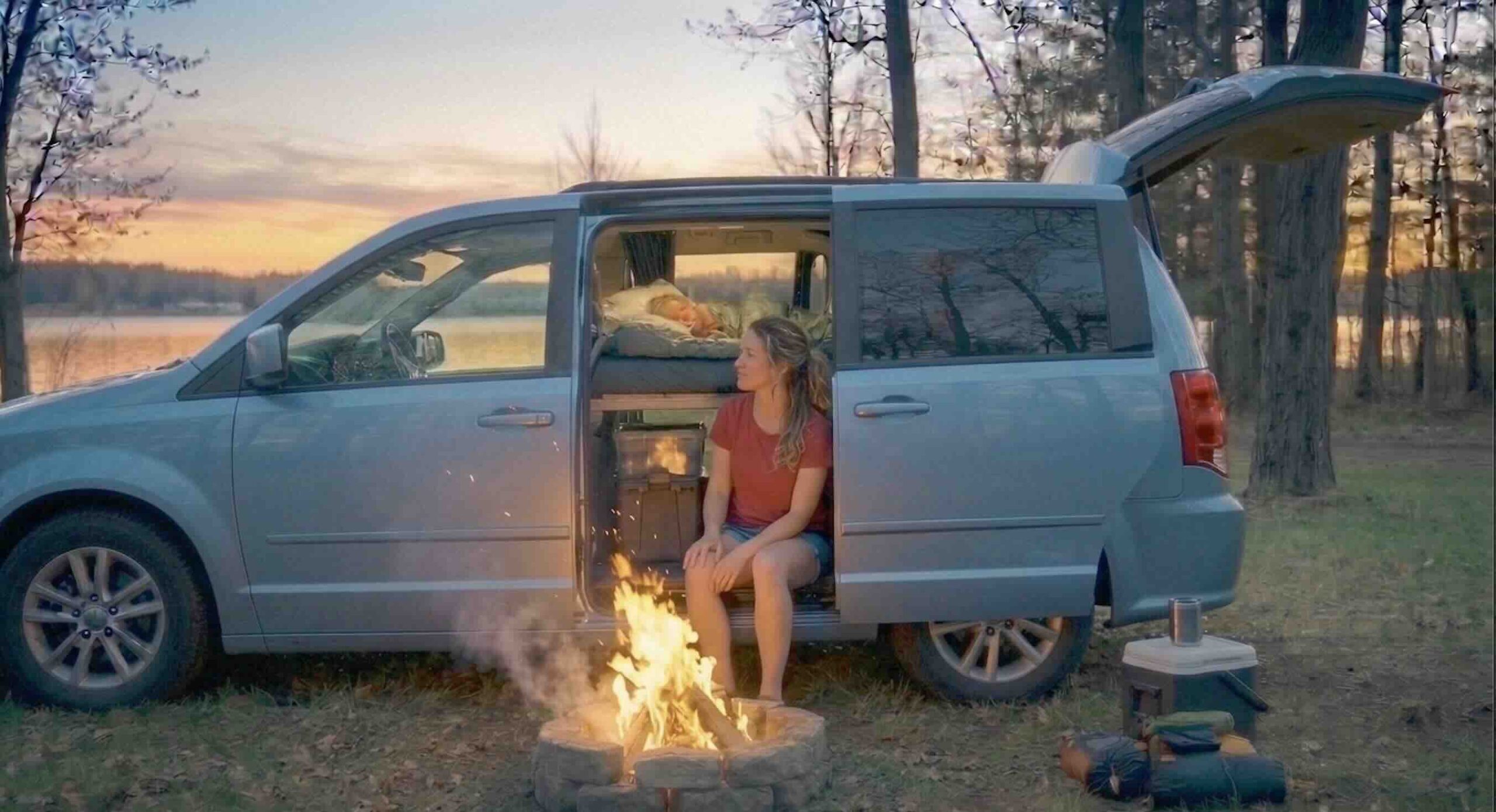 Minivan camping conversion kits